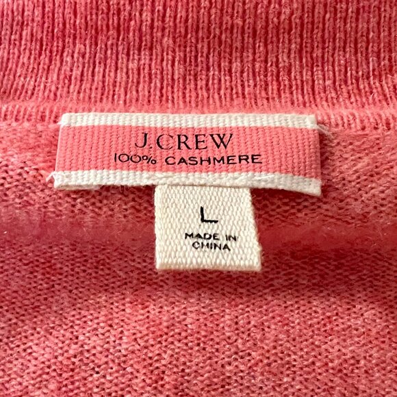 J. Crew Pink V-Neck Sweater (Large) - Picture 2 of 2